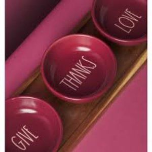 Rae Dunn 4pc Give Thanks Love Tasting Bowl Set